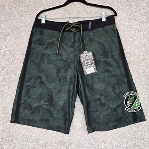 Affliction Board Shorts Mens 31 Alpha Camo Y2K NEW DEADSTOCK